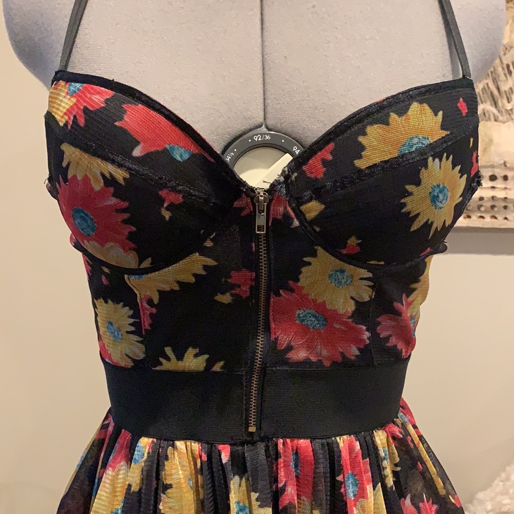Corset Top Ruffled Mini Dress - Rachael and Chloe - Picture 6 of 11